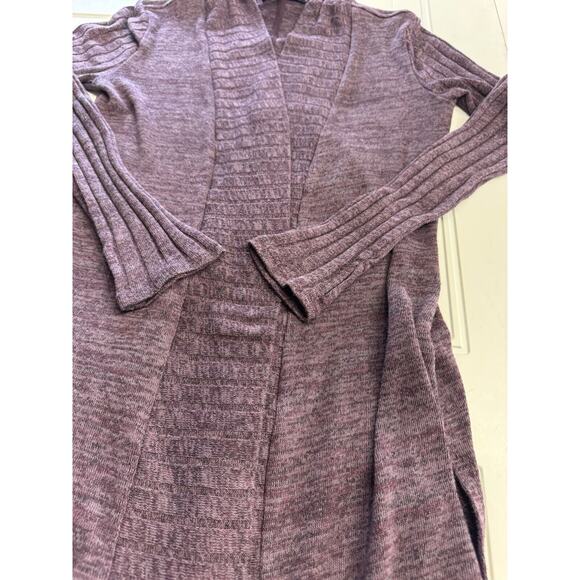Ink Love and Peace Size Small Long Lightweight Cardigan Duster Dark Purple - Picture 2 of 5
